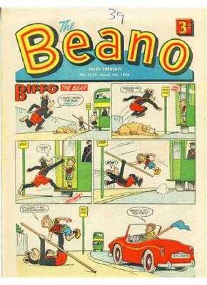 Beano 1338 - Biffo - Car - Bus - Sign - Dog