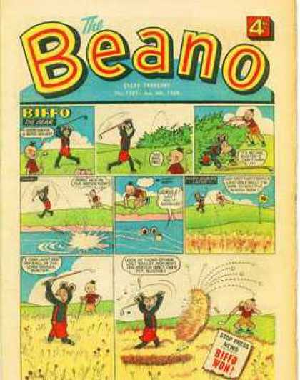 Beano 1381 - Biffo - Golf - Red Jumper - Biffo Won - 4
