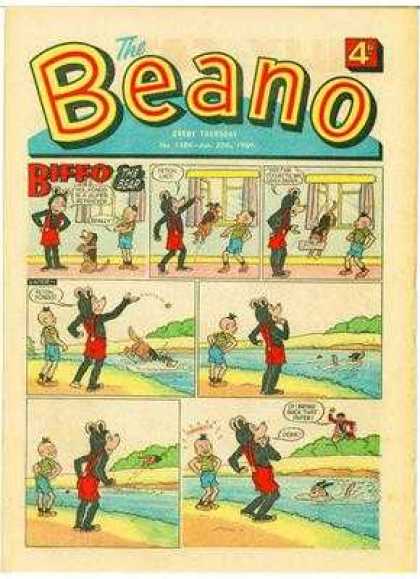 Beano 1384 - Water - Boy - Dog - Bear - Trees