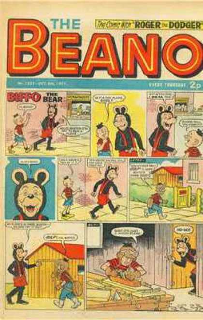 Beano 1525 - Biffo - The Bear - Sidewalk - Roger - Overalls