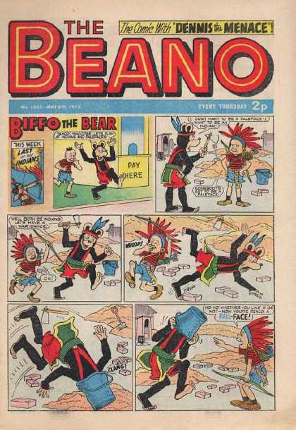 Beano 1555 - Dennis The Menace - Biffo The Bear - Indians - Beano - Politically Incorrect