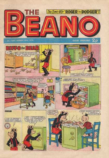 Beano 1569 - Roger The Dodger - Biffo The Bear - Safe - Shopping - Mice