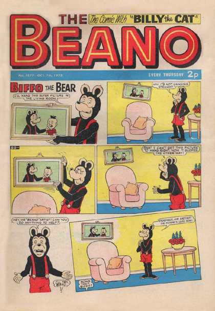 Beano 1577 - Biffo The Bear - Chair - Table - Picture - Comic