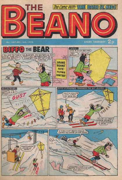 Beano 1587 - The Bash St Kids - The Bear - Kite Flying - Skylift - Snow