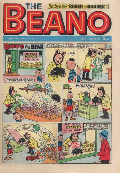 Beano 1591 - Biffo - Bear - China Shop - Chair - Bargains