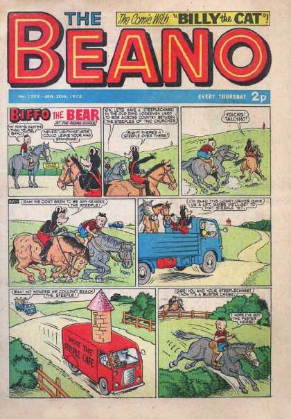 Beano 1592 - Billy The Cat - Horse - Road - Truck - Comic Strip