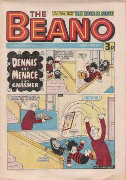 Beano 1698 - Dennis The Menace - Gnasher - Bannister - Stairs - Tray Of Food