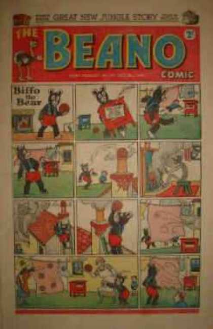 Beano 377 - Trouble - Making A Mess - Bear - Old Comic - Biffo