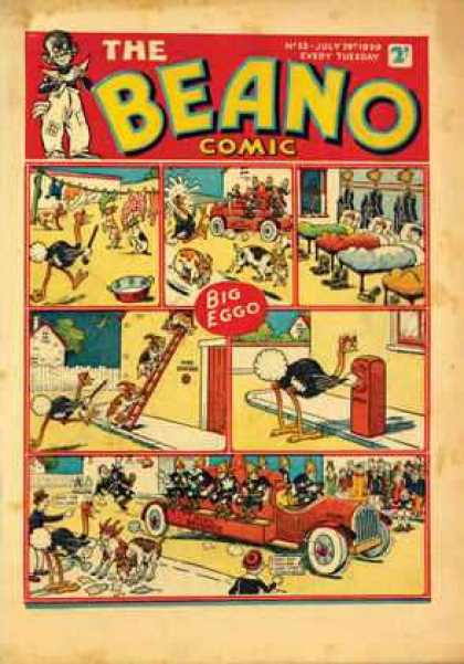 Beano 53 - The Beano Comic - Big Eggo - Ostridge - Goat - Firetruck