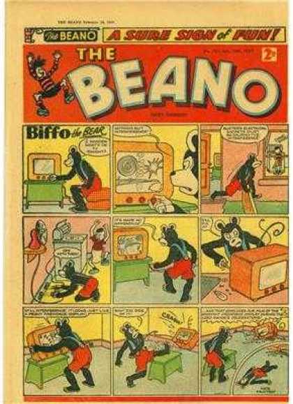Beano 761 - A Sure Sign Of Fun - Biffo - Television - Wire - Tuning