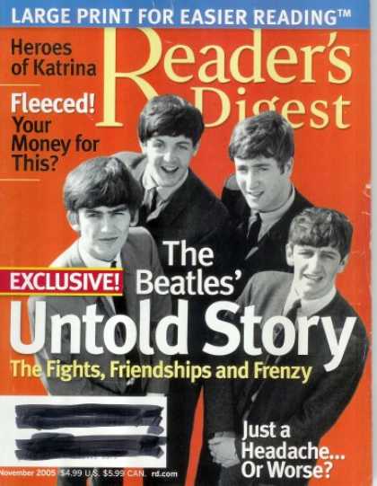 Beatles Books - Reader's Digest Magazine - November 2005 - Large Print