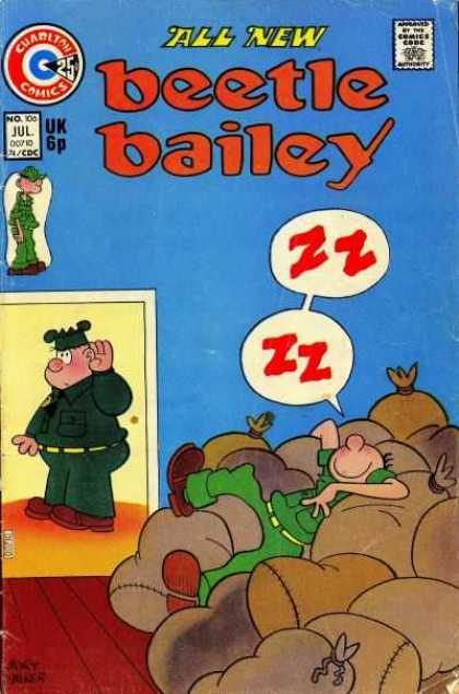 Beetle Bailey 106 - Police Men - Bags - Dreaming - Thoughts - In A Room