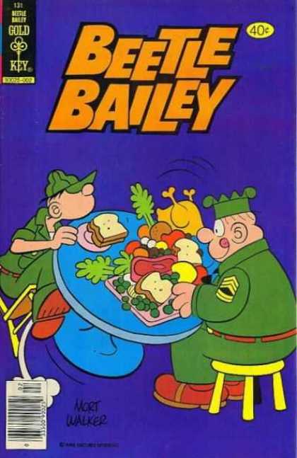 Beetle Bailey 131 - Soldiers - Sandwich - Turkey - Table - Stool