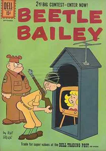 Beetle Bailey 34 - Soldiers - Guardhouse - Rifle - Tv - Antenna