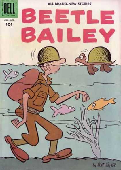 Beetle Bailey 7 - Water - Fish - Soldiers - Turtle - Dell