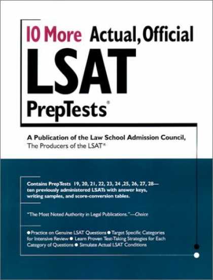 Bestsellers (2006) - 10 More Actual, Official LSAT Preptests (LSAT Series) (Lsat Series) by Law Schoo