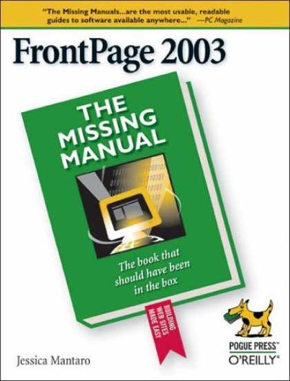 Bestsellers (2006) - FrontPage 2003 (The Missing Manual) by Jessica Mantaro