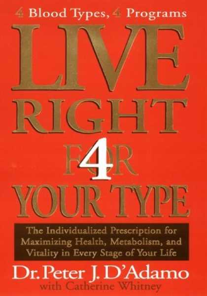 Bestsellers (2006) - Live Right 4 Your Type by Peter J. D'Adamo