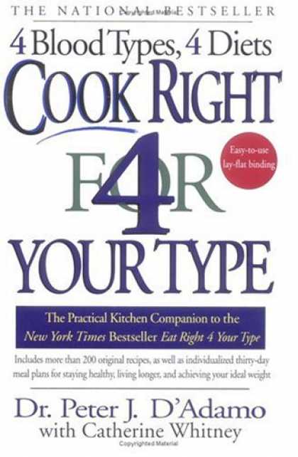 Bestsellers (2007) - Cook Right 4 Your Type: The Practical Kitchen Companion to Eat Right 4 Your Type