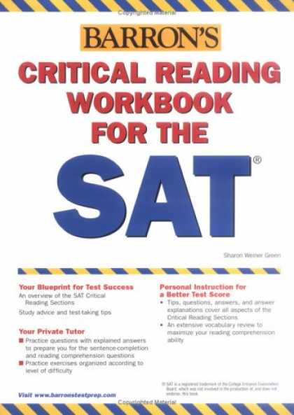 Bestsellers (2007) - Critical Reading Workbook for the SAT (Barron's Critical Reading Workbook for th
