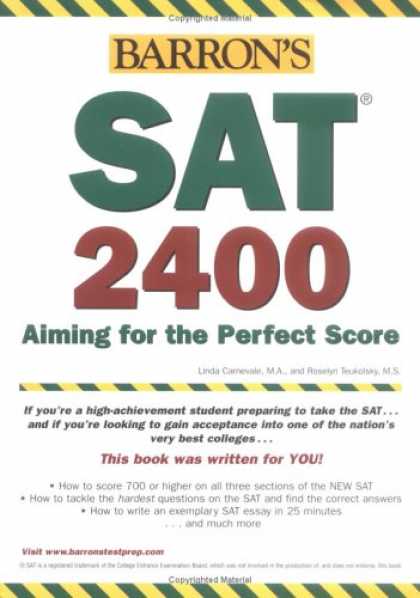 Bestsellers (2007) - Barron's SAT 2400: Aiming for the Perfect Score by Linda Carnevale