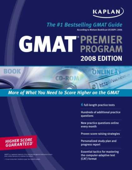 Bestsellers (2007) - Kaplan GMAT 2008 Premier Program (w/ CD-ROM) (Kaplan Gmat (Book & CD-Rom)) by Ka