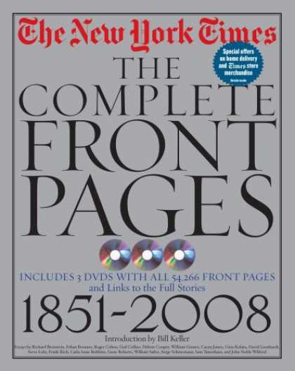 Bestsellers (2008) - The New York Times: The Complete Front Pages: 1851-2008 by CC The New York Times