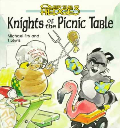 Bestselling Comics (2006) - Over the Hedge 3 Knights of the Picnic Table by Michael Fry - Over The Hedge 3 - Turtle - Racoon - Flamingo - Picnic Table