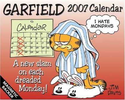 Bestselling Comics (2006) - Garfield 2007 Mini Day-to-Day Calendar by Jim Davis - I Hate Mondays - Jim Davies - Bunny Slippers - A New Slam On Each Dreaded Monday - Cat