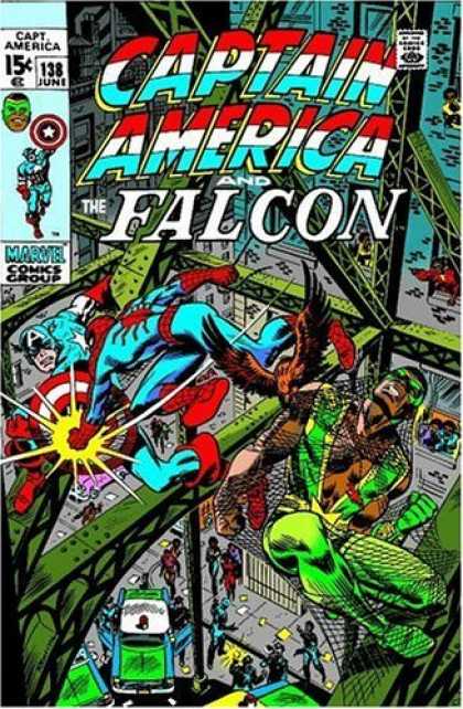 Bestselling Comics (2006) - Essential Captain America, Vol. 3 (Marvel Essentials) by Stan Lee - Captain America - The Falcon - Girders - Web - Police