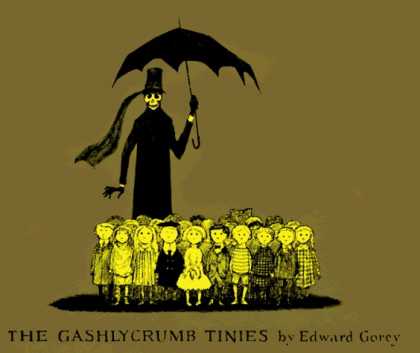 Bestselling Comics (2006) - The Gashlycrumb Tinies by Edward Gorey - Gashlycrumb Tinies - Children - Umbrella - Ghostly Figure - Solemn