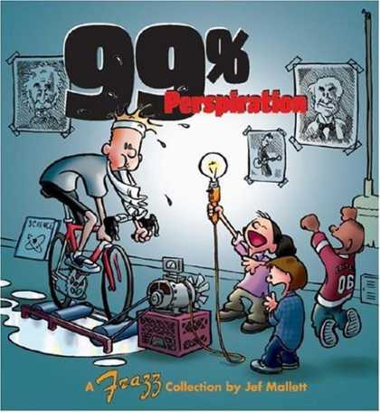 Bestselling Comics (2006) - 99 % Perspiration: Frazz Collection by Jef Mallett - Perspiration - Tired - Bike - Kids - Sweat