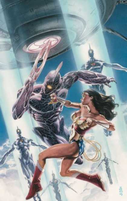 Bestselling Comics (2006) - Wonder Woman: Mission's End by Greg Rucka - Golden Lasso - Golden Bracelettes - Strong Woman - Metal Alien - Gold Headband