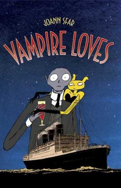 Bestselling Comics (2006) - Vampire Loves by Joann Sfar - Joann Sfar - Vampire Loves - Boat - Water - Bald Man