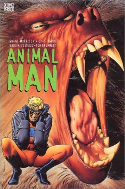 Bestselling Comics (2006) - Animal Man (Animal Man, Book 1) by Grant Morrison - Mouth - White Hair - Eyes - Hands - Spectacles