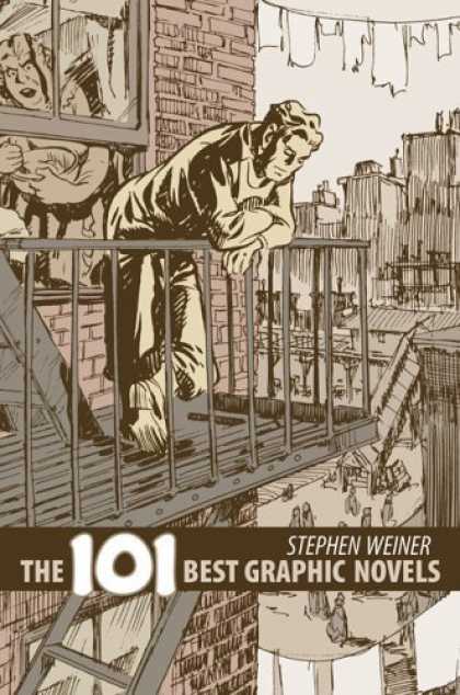 Bestselling Comics (2006) - The 101 Best Graphic Novels by Stephen Weiner - Clothes Line - Fire Escape Balcony - Window - Mixing Bowl - Ladder