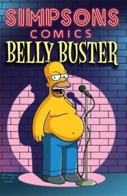 Bestselling Comics (2006) 1877 - Simpsons Comics - Belly Buster - Homer Simpson - Microphone - Brick Wall