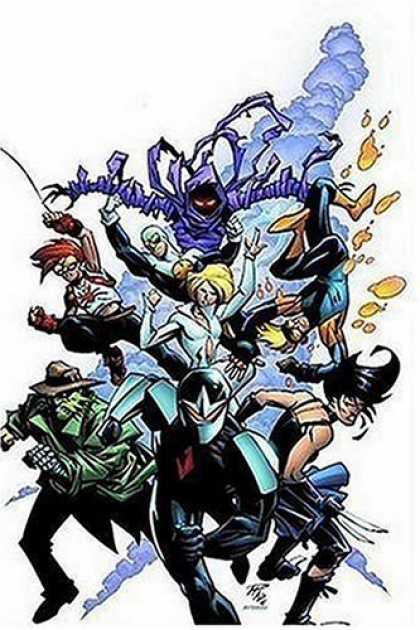 Bestselling Comics (2006) - League of Losers (Marvel Team-Up, Vol. 3) by Robert Kirkman - Group - Purple - Eyes - Woman - Fighting