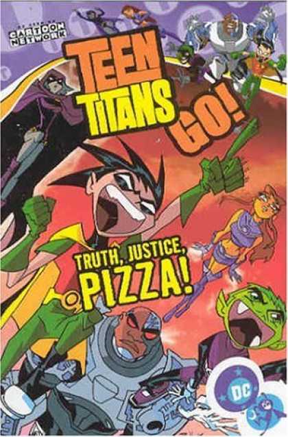 Bestselling Comics (2006) - Teen Titans Go!: Truth, Justice, Pizza! - Volume 1 (Teen Titans Go (Graphic Nove - Teen Titans Go - Truth Justice Pizza - Pointing Finger - Scream - Cartoon Network