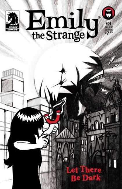 Bestselling Comics (2006) - Emily The Strange #3: The Dark Issue (Emily the Strange) by Cosmic Debris - Emily - The Strange - Dark - Shooting The Sun - Black And White