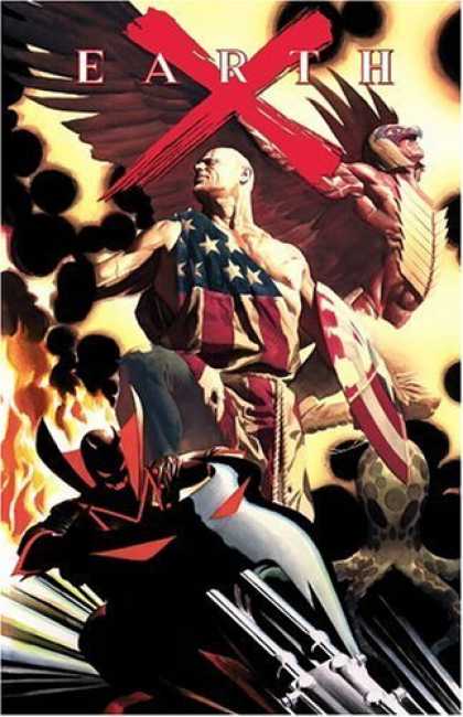 Bestselling Comics (2006) - Earth X HC by Alex Ross - Earth - X - Wings - Mask - American Flag