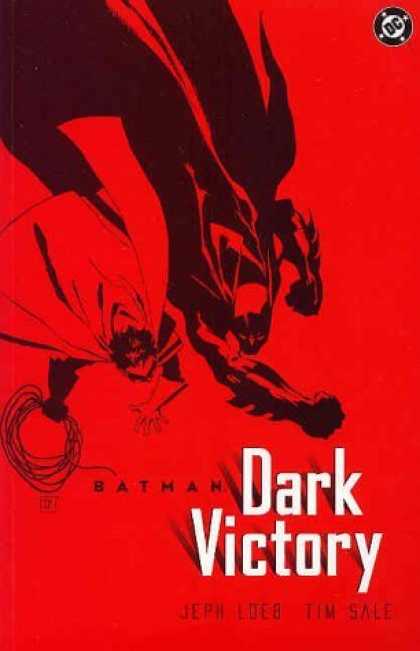 Bestselling Comics (2006) - Batman: Dark Victory by Jeph Loeb - Dark Victory - Batman - Red Cover - Two Man Standing Doun To Up - Tim Sale