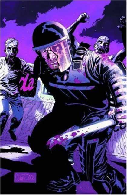 Bestselling Comics (2006) - The Walking Dead Volume 6: This Sorrowful Life (Walking Dead) by Robert Kirkman - Zombie - Helm - Police - Blood - Sky