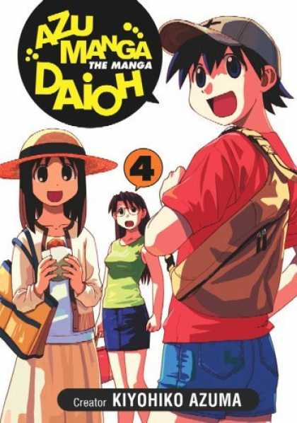 Bestselling Comics (2006) - Azumanga Daioh Volume 4 by Kiyohiko Azuma - Azu Manga Daioh - The Manga - Hat - Backpack - Kiyohiko Azuma