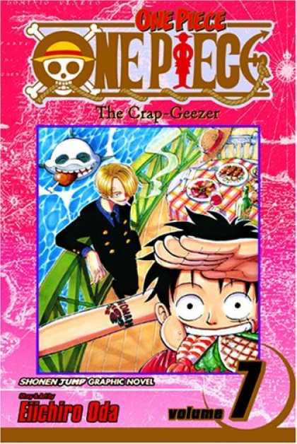 Bestselling Comics (2006) - One Piece Vol. 7: The Crap-Geezer - One Piece - Tattoo - Shark - Water - Table