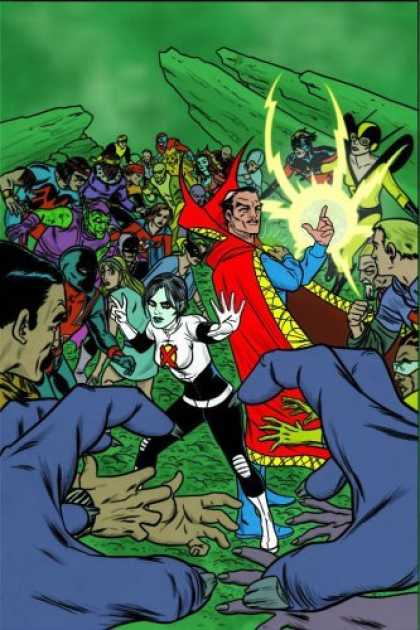 Bestselling Comics (2006) - X-Statix Presents: Dead Girl TPB by Peter Milligan - Blue Hands - Long Nails - Green Sky - Rocks - Voltage