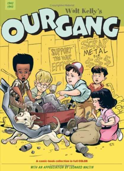Bestselling Comics (2006) - Our Gang Vol. 1 (Walt Kelly's Our Gang) by Walt Kelly - Dog - Wagon - Fence - Sign - Scrap Metal