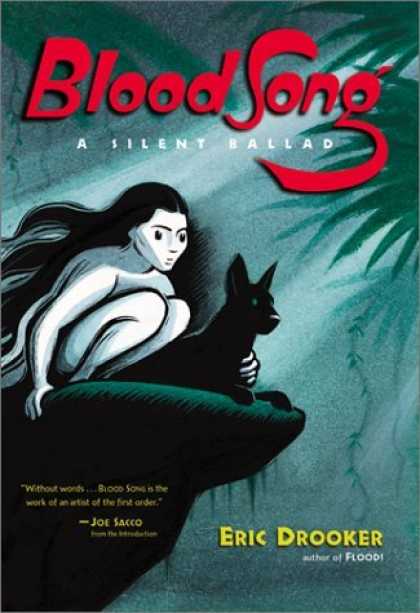 Bestselling Comics (2006) - Blood Song: A Silent Ballad by Eric Drooker - Woman - Dog - Cliff - Dark - Trees