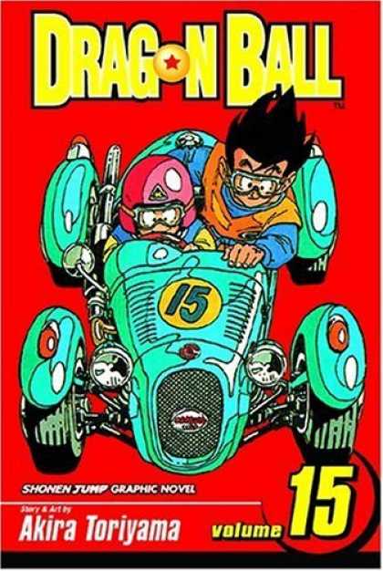 Bestselling Comics (2006) - Dragon Ball Volume 15 (Dragon Ball) - Race Car - Number 15 - Racing Goggles - Helmet - Headlights