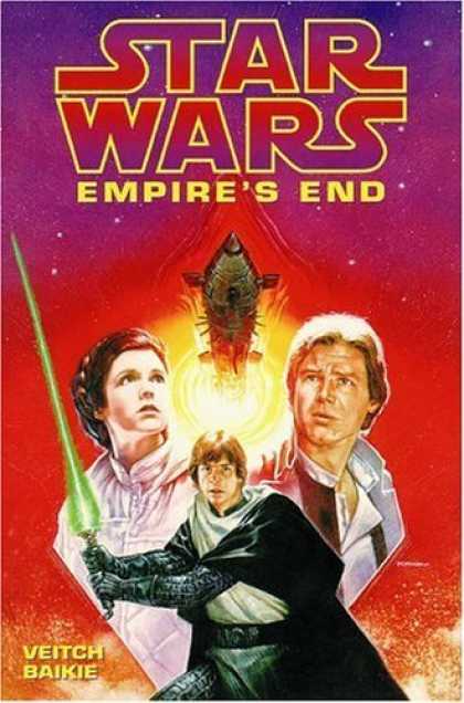 Bestselling Comics (2006) - Empire's End (Star Wars: Dark Empire Series) by Tom Veitch - Luke Skywalker - Han Solo - Leia Organa - Light Saber - Veitch Baikie